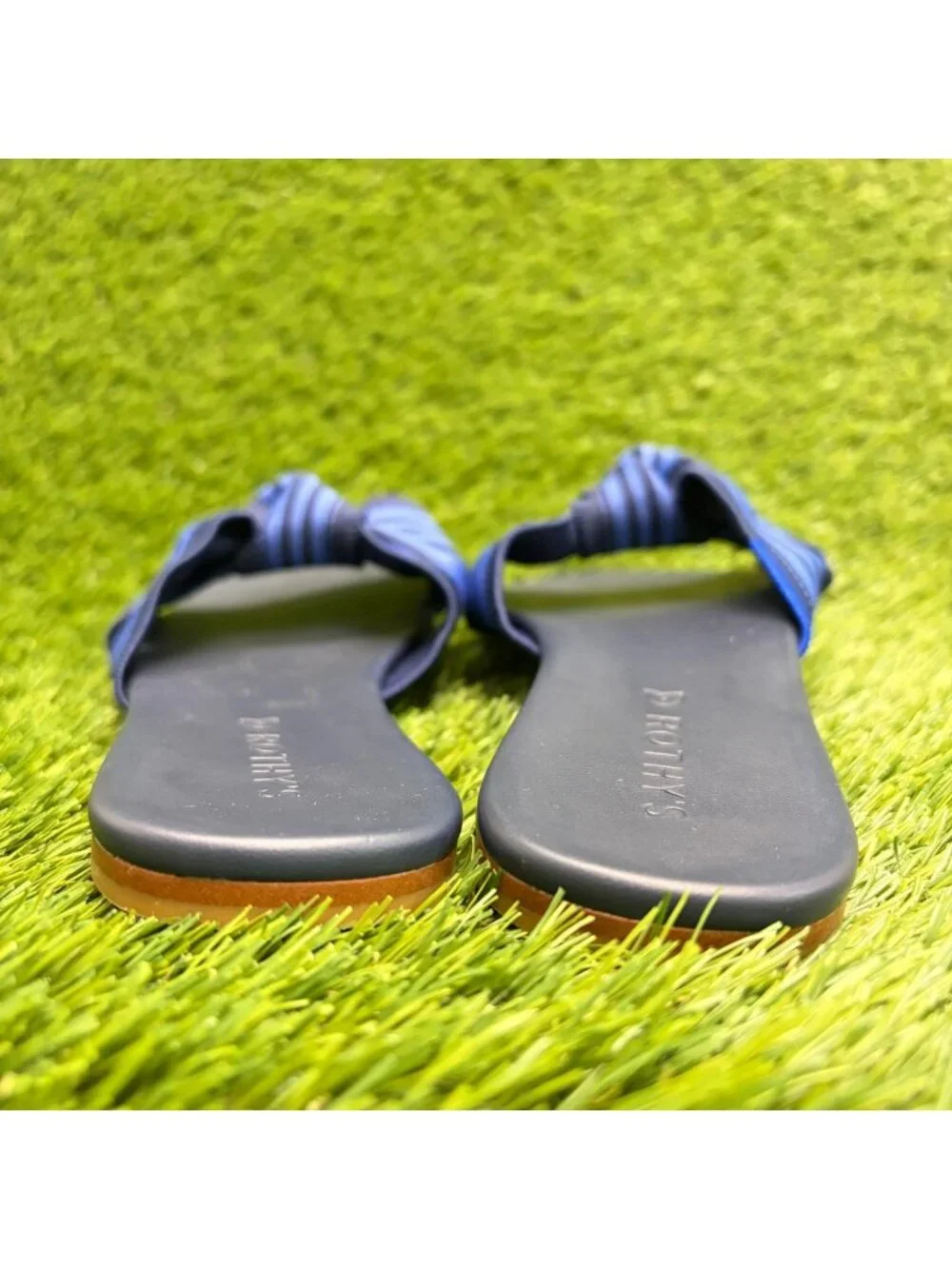 Rothy's The Knot Womens Size 8 Blue Beach Casual Slip On Flats Slid Sandals